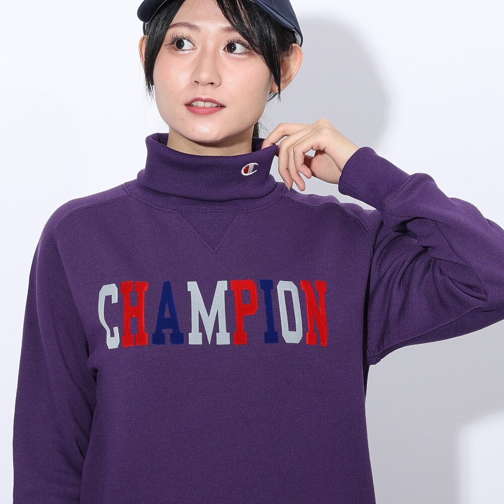 チャンピオン（CHAMPION）（レディース）ゴルフウェア 保温 裏起毛 タートルネックスウェットシャツ CW-AG003 250