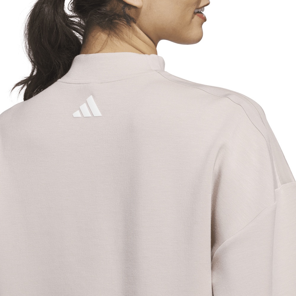 アディダス（adidas）（レディース）ゴルフウェア ビヨンド ザ コース ダンボールニット モックネック 長袖プルオーバー KTI49-JE7368PNK