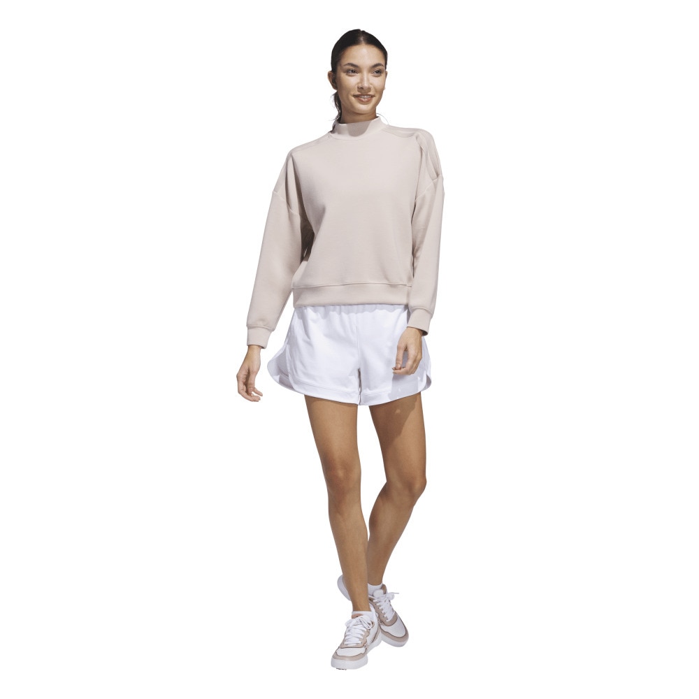 アディダス（adidas）（レディース）ゴルフウェア ビヨンド ザ コース ダンボールニット モックネック 長袖プルオーバー KTI49-JE7368PNK