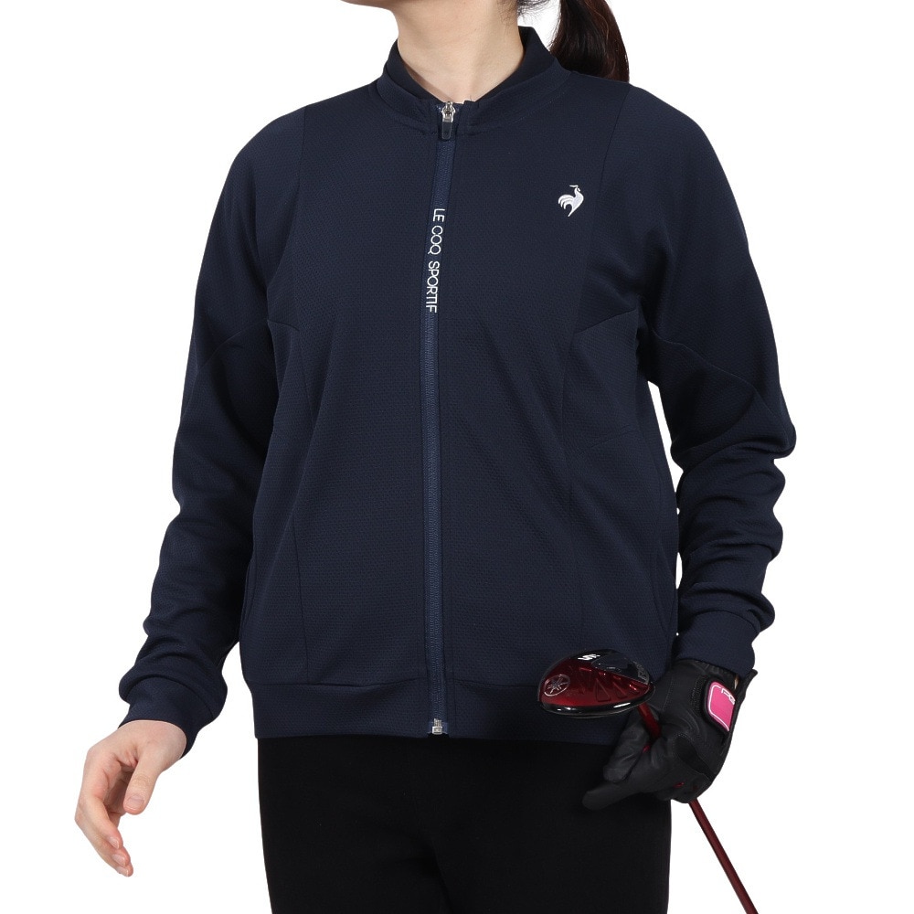 ルコックスポルティフ（lecoqsportif）（レディース）ゴルフウェア フルジップスウェットシャツ LG5SSW50L NV00