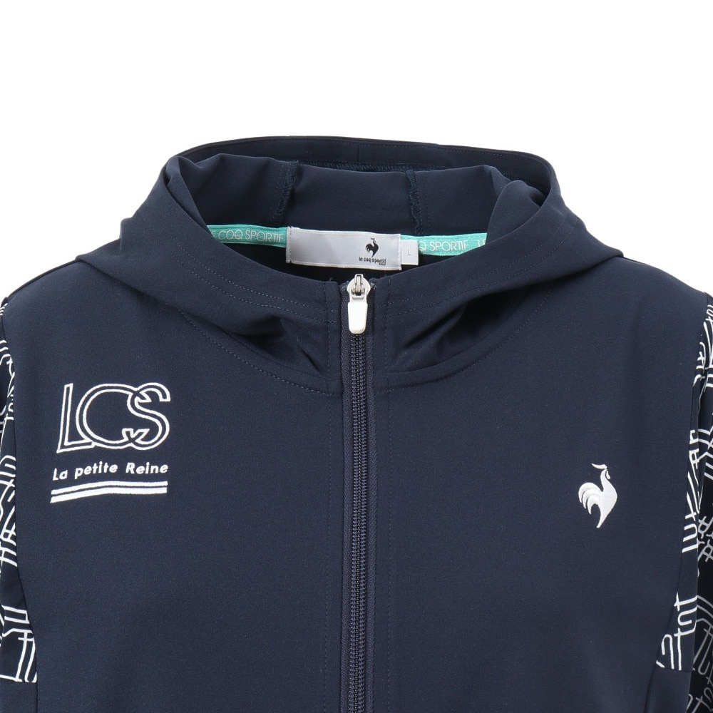 ルコックスポルティフ（lecoqsportif）（レディース）ゴルフウェア 長袖 フーディースウェット LG5SSW80L NV00