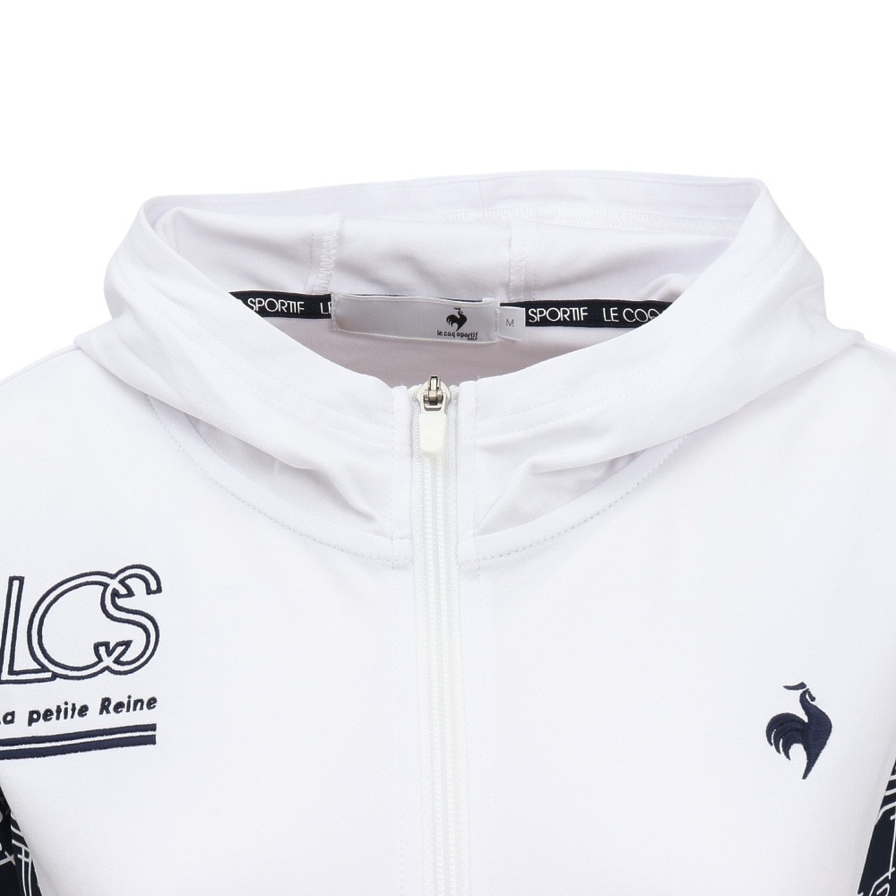 ルコックスポルティフ（lecoqsportif）（レディース）ゴルフウェア 長袖 フーディースウェット LG5SSW80L WH00