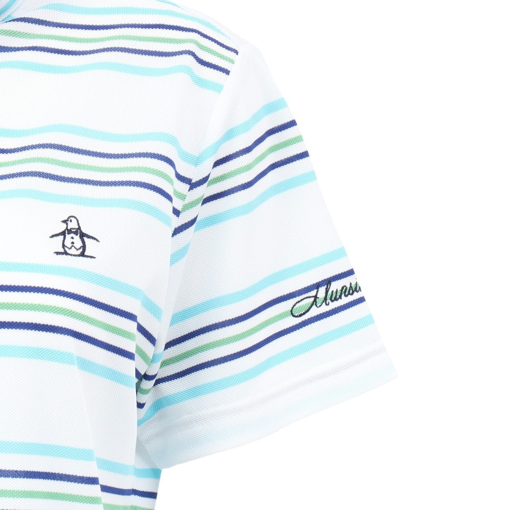 マンシングウエア（MUNSING WEAR）（レディース）ゴルフウェア ストレッチスタンド ジップ半袖シャツ MG5SHS83L EM00