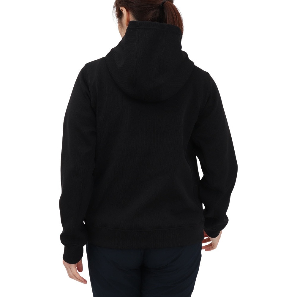 マンシングウエア（MUNSING WEAR）（レディース）ゴルフウェア 吸汗速乾 2WAY ストレッチ Wフェイス 前開き 長袖パーカー MG5SSW81L BK00