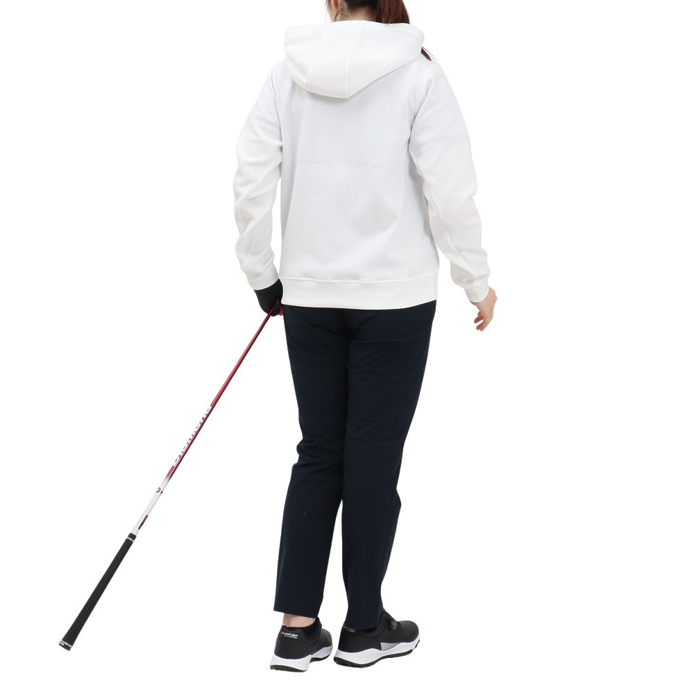マンシングウエア（MUNSING WEAR）（レディース）ゴルフウェア 吸汗速乾 2WAY ストレッチ Wフェイス 前開き 長袖パーカー MG5SSW81L WH00