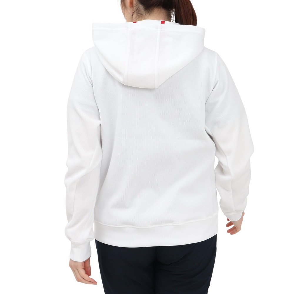 マンシングウエア（MUNSING WEAR）（レディース）ゴルフウェア 吸汗速乾 2WAY ストレッチ Wフェイス 前開き 長袖パーカー MG5SSW81L WH00