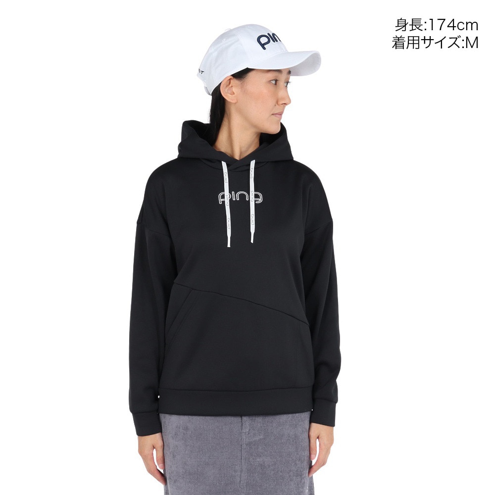 ピン（PING）（レディース）ゴルフウェア 長袖パーカー アシンメトリー