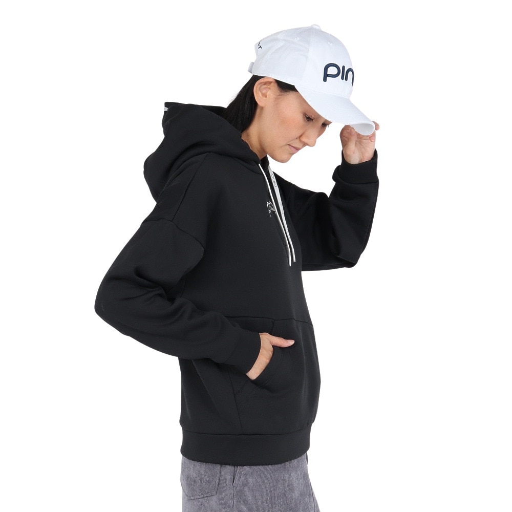 ピン（PING）（レディース）ゴルフウェア 長袖パーカー アシンメトリー