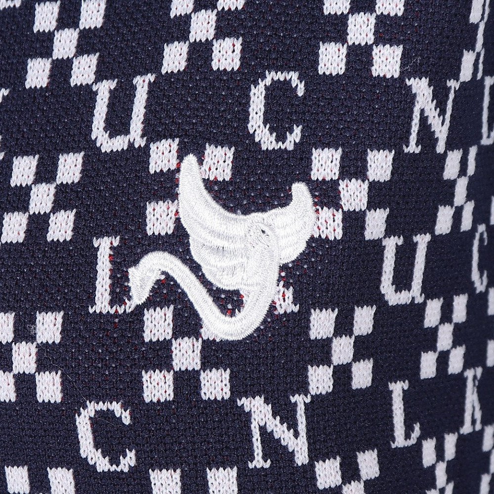 クランク（CLUNK）（レディース）ゴルフウェア 保温 ジャガード 長袖ニットパーカー CL5SUY57 NVY