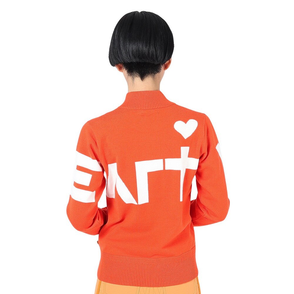 ビバハート（VIVA HEART）（レディース）ゴルフウェア 長袖 ビッグロゴ コンフォートストレッチハーフZIPロゴニット 012-17011-035★★★