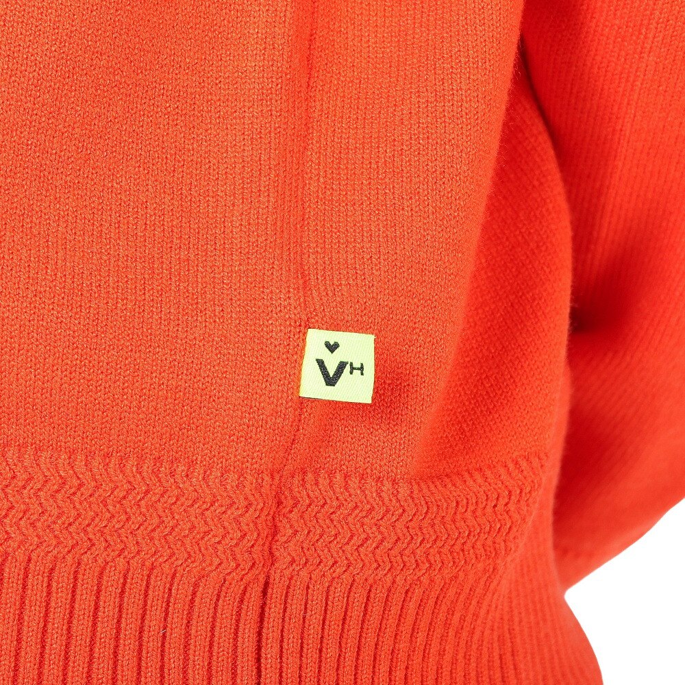 ビバハート（VIVA HEART）（レディース）ゴルフウェア 長袖 ビッグロゴ コンフォートストレッチハーフZIPロゴニット 012-17011-035★★★