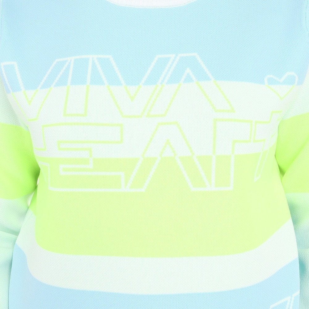 ビバハート（VIVA HEART）（レディース）ゴルフウェア マルチボーダーニット 012-18310-091