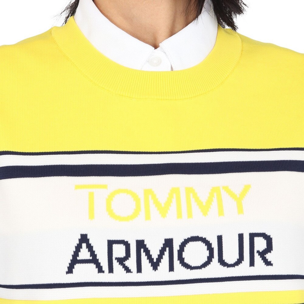 トミーアーマー（Tommy Armour）（レディース）ゴルフウェア 撥水 長袖クルーネックセーター TAJW23S070009 YEL