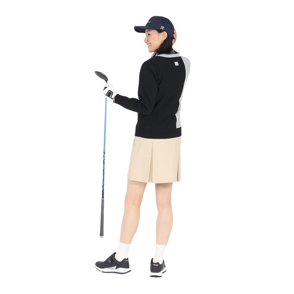 トミーアーマー（Tommy Armour）（レディース）ゴルフウェア 軽量 Tech JQ ニット 長袖クルーネック TAPLU23F070012 BLK