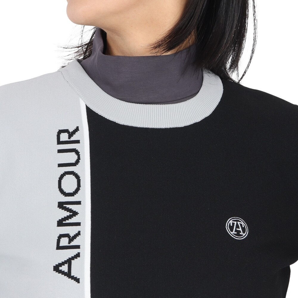トミーアーマー（Tommy Armour）（レディース）ゴルフウェア 軽量 Tech JQ ニット 長袖クルーネック TAPLU23F070012 BLK