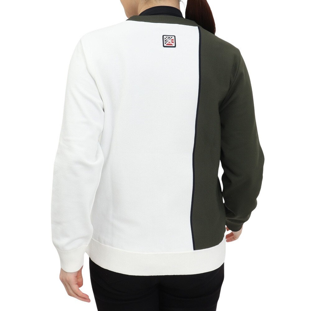 トミーアーマー（Tommy Armour）（レディース）ゴルフウェア 軽量 Tech JQ ニット 長袖クルーネック TAPLU23F070012 WHT