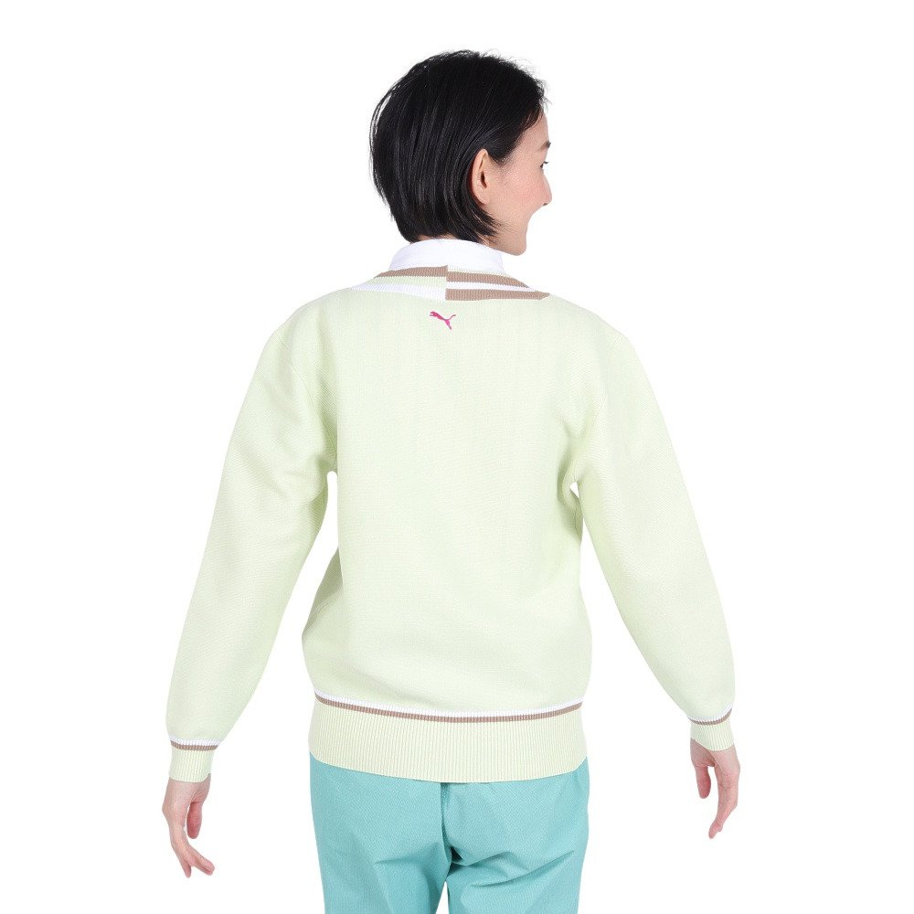 プーマ（PUMA）（レディース）ゴルフウェア チルデン 長袖 ニットセーター 627698-03