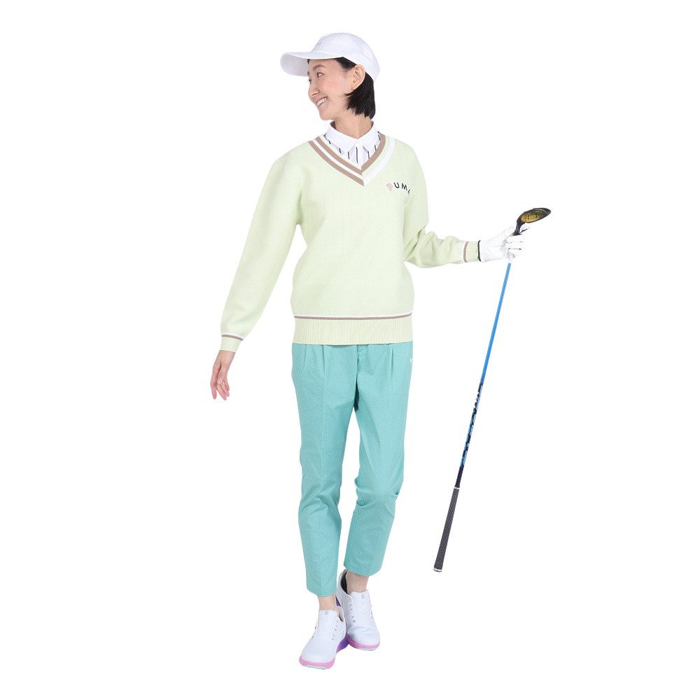 プーマ（PUMA）（レディース）ゴルフウェア チルデン 長袖 ニットセーター 627698-03