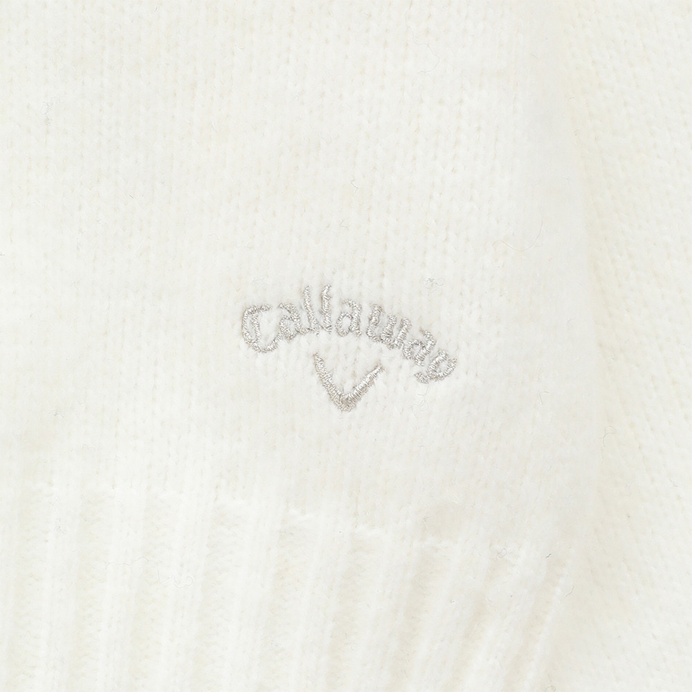 キャロウェイ（CALLAWAY）（レディース）ゴルフウェア メタリックロゴクルーネックニット C24218203-1030