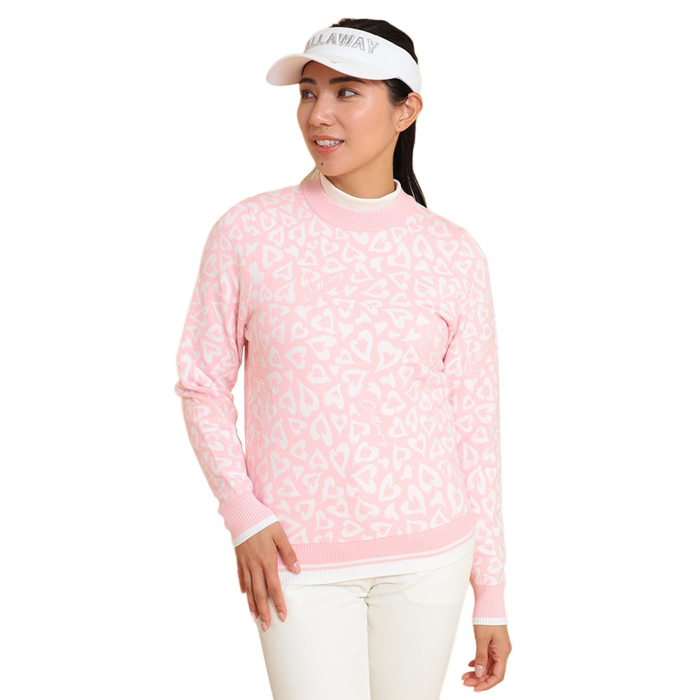 新品タグ付✨キャロウェイ クルーネックニットベアーモチーフアーガイル柄 セーター キャロウェイ（CALLAWAY）（レディース）ゴルフウェア