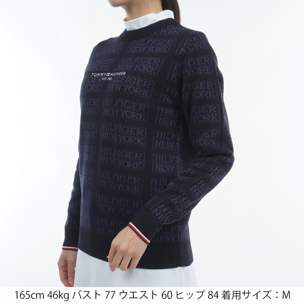 トミー ヒルフィガー ゴルフ（TOMMY HILFIGER GOLF）（レディース）ゴルフウェア ジャカード クルーネックセーター THLA466-NVY