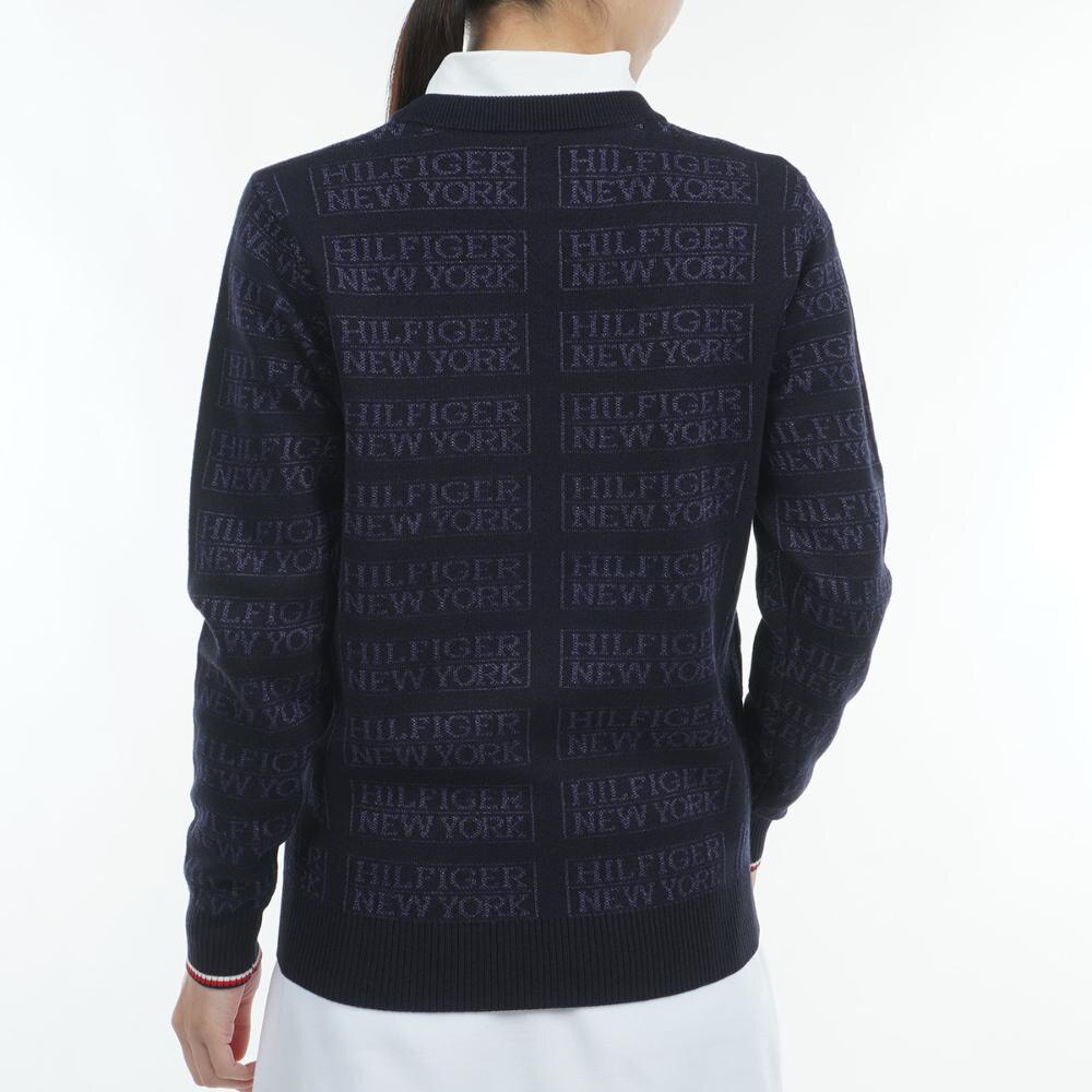 トミー ヒルフィガー ゴルフ（TOMMY HILFIGER GOLF）（レディース）ゴルフウェア ジャカード クルーネックセーター THLA466-NVY