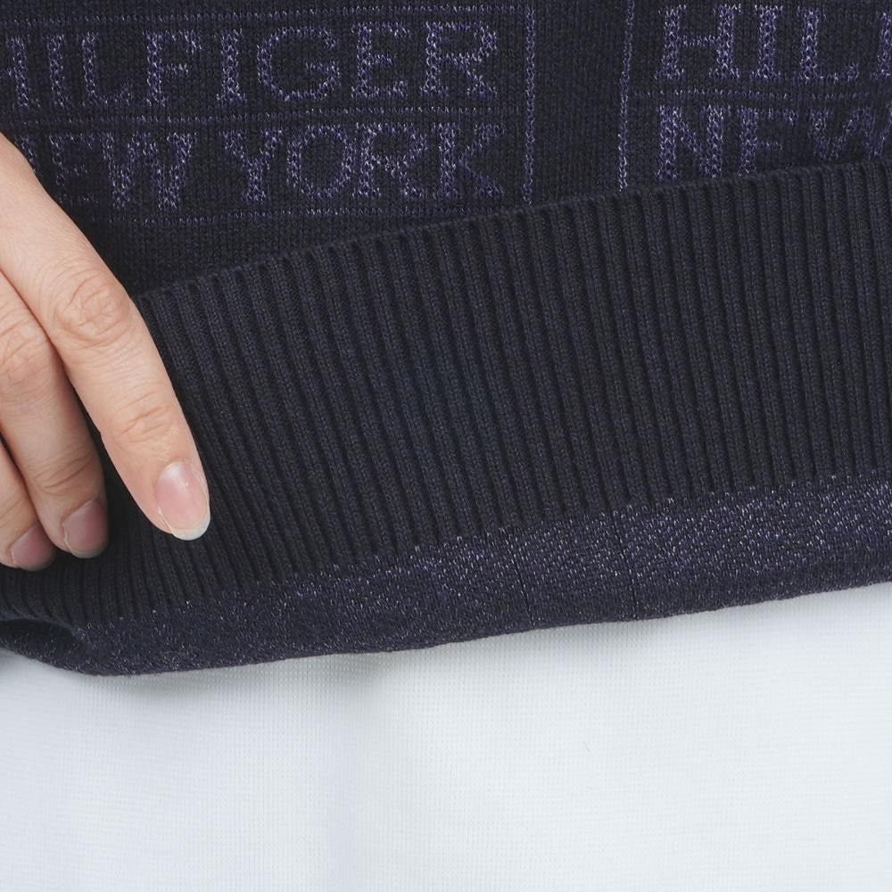 トミー ヒルフィガー ゴルフ（TOMMY HILFIGER GOLF）（レディース）ゴルフウェア ジャカード クルーネックセーター THLA466-NVY