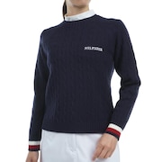 (レディース)ゴルフウェア 長袖 ケーブル クルーネックセーター THLA478