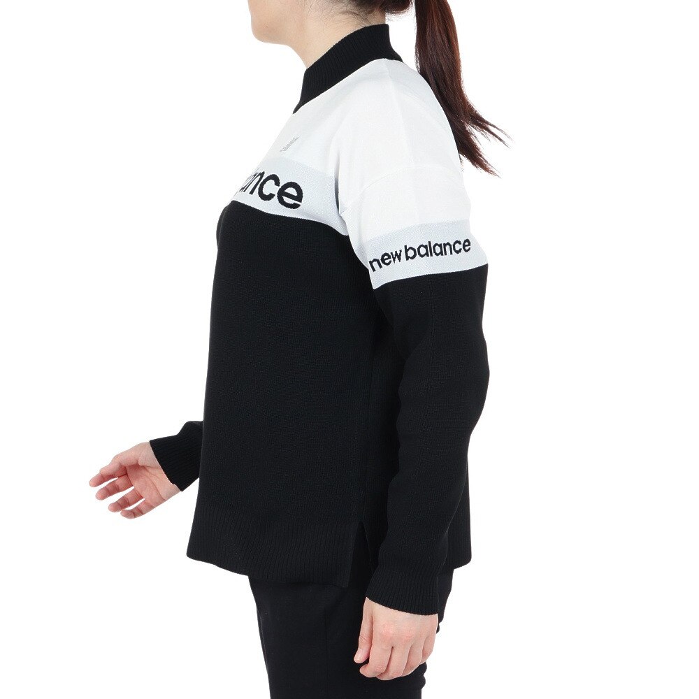 ニューバランス（new balance）（レディース）ゴルフウェア 長袖ニット モックネック プルオーバー 012-4270502-030