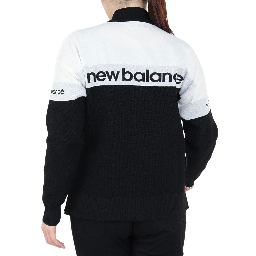 ニューバランス（new balance）（レディース）ゴルフウェア 長袖ニット モックネック プルオーバー 012-4270502-030