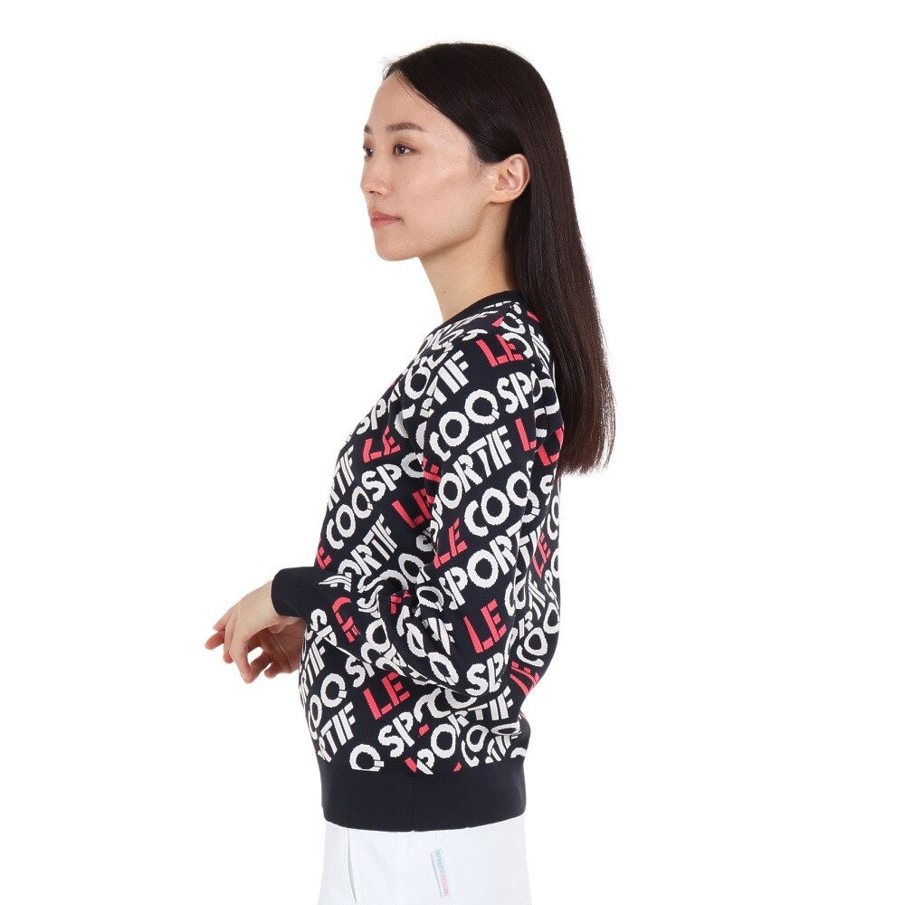 ルコックスポルティフ（lecoqsportif）（レディース）ゴルフウェア マルチカラーロゴセーター QGWWJL01 NV00