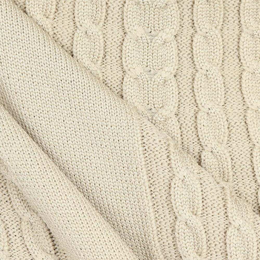 トミーアーマー（Tommy Armour）（レディース）ゴルフウェア 長袖 Wポリニット クルーネック プルオーバー TASL25F070020 BEG