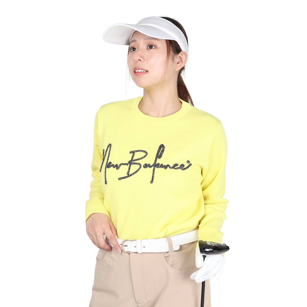 ニューバランス（new balance）（レディース）ゴルフウェア クルーネック ニット プルオーバー 012-5270502-061