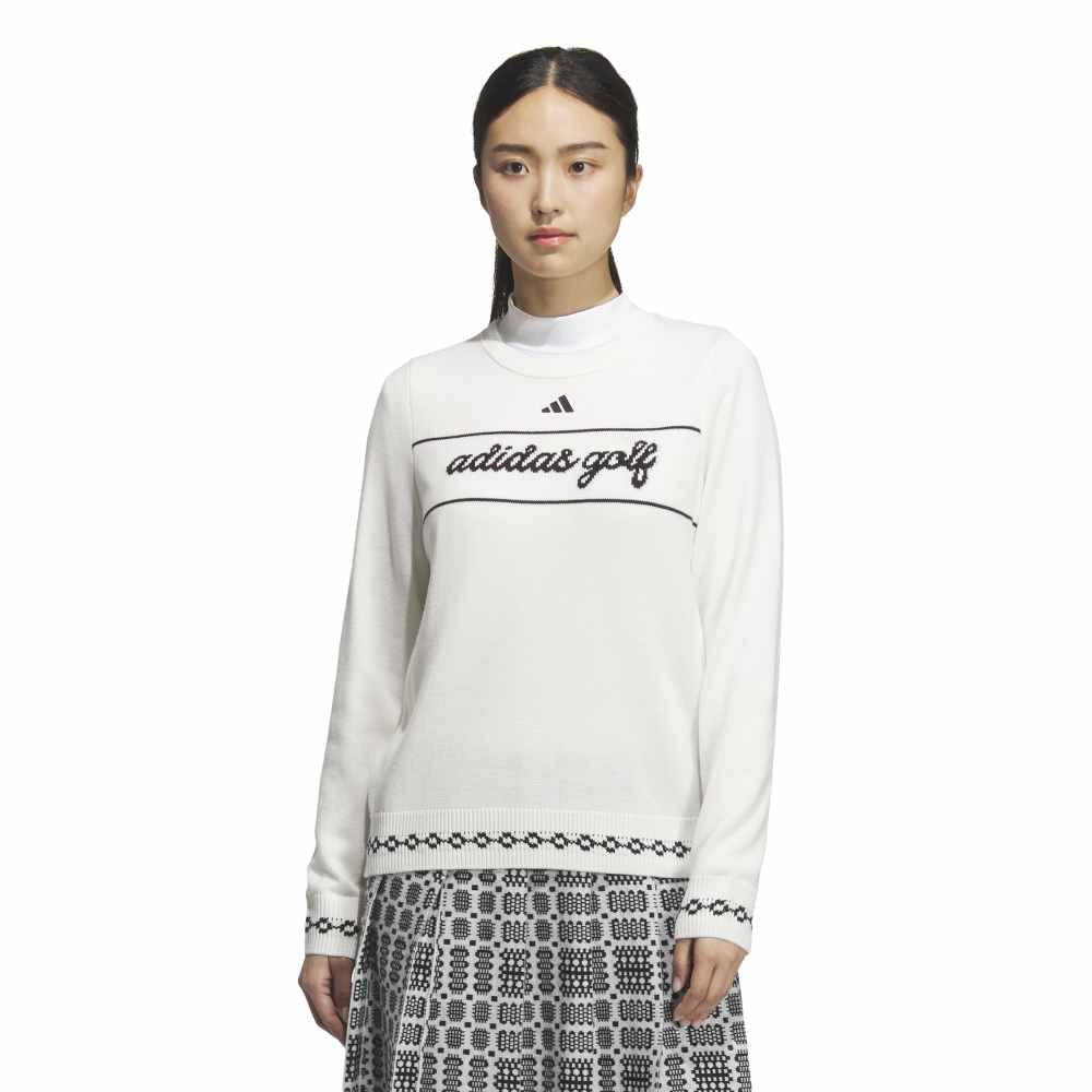 アディダス(adidas)ゴルフウェア 長袖 トラディショナルパターン フルファッション クルートップス JWK02-JM30… アディダス（adidas）（レディース）ゴルフウェア 長袖