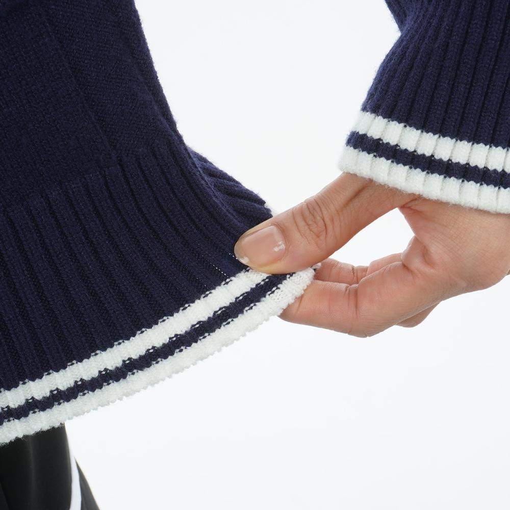 トミーヒルフィガーゴルフ（TOMMY HILFIGER GOLF）（レディース）ゴルフウェア マシュマロタッチ 長袖クルーネックニット THLA584-NVY