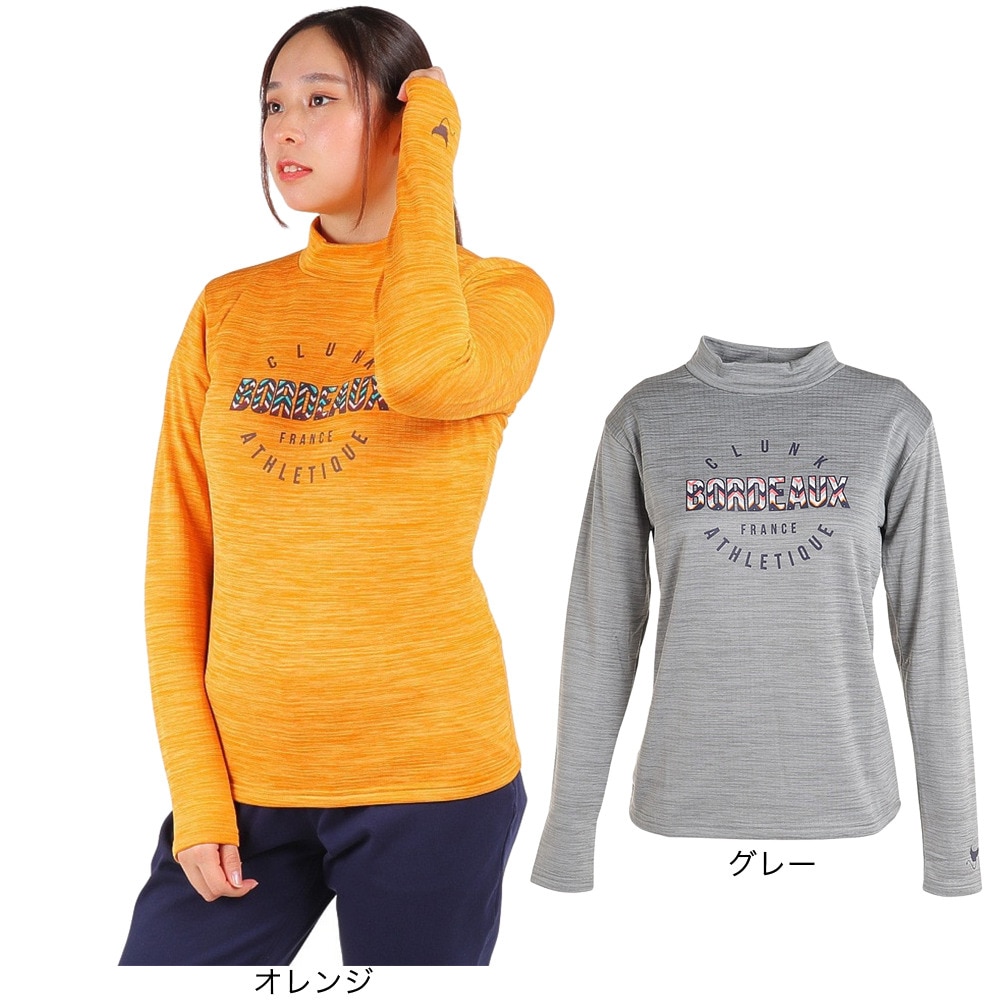 クランク（CLUNK）（レディース）ゴルフウェア 保温 消臭 長袖ハイネックシャツ CL5QUG12 GRY