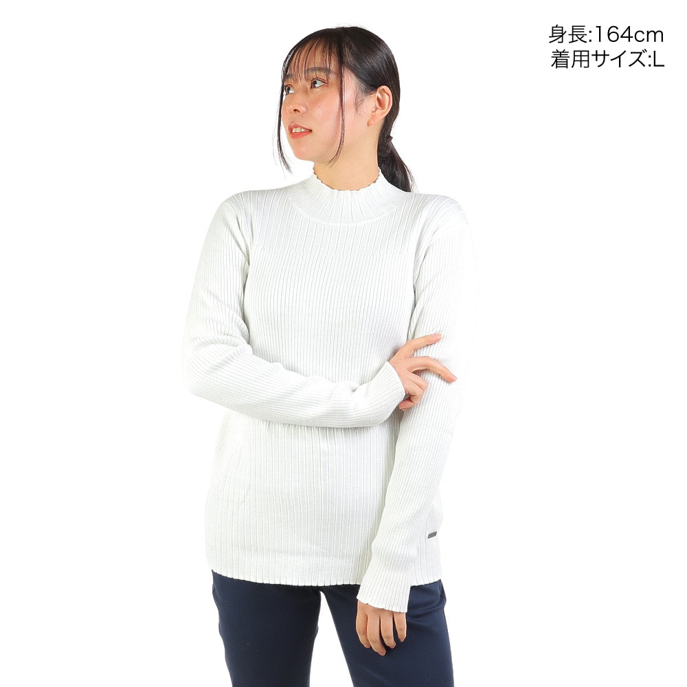 エピキュール（epicure）（レディース）ゴルフウェア 抗菌 防臭 リブミックスモックネック 長袖 プルオーバー 152-19010-004