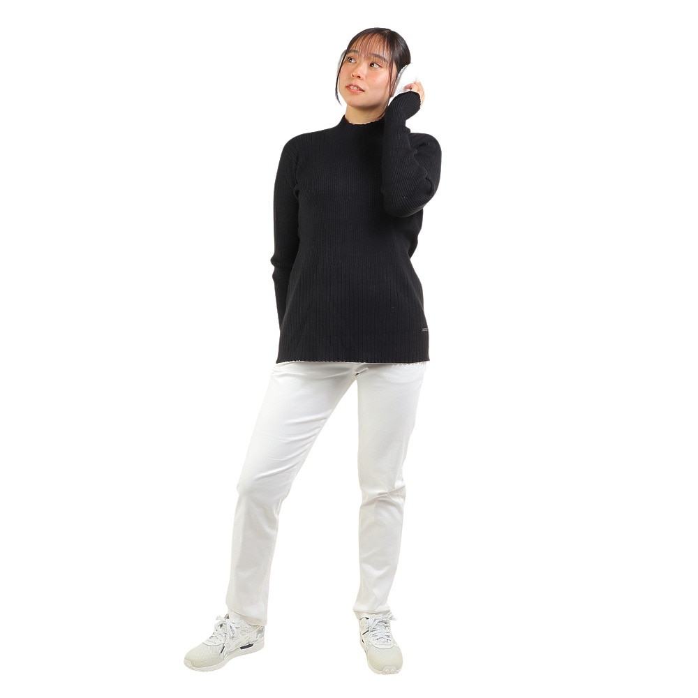 エピキュール（epicure）（レディース）ゴルフウェア 抗菌防臭 リブミックスモックネックプルオーバー 152-19010-019