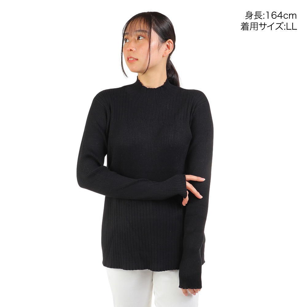 エピキュール（epicure）（レディース）ゴルフウェア 抗菌防臭 リブミックスモックネックプルオーバー 152-19010-019