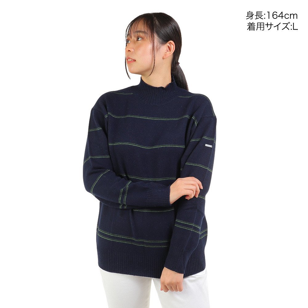 エピキュール（epicure）（レディース）ゴルフウェア 7GG天竺ボーダー 長袖 モックネック 152-19011-098
