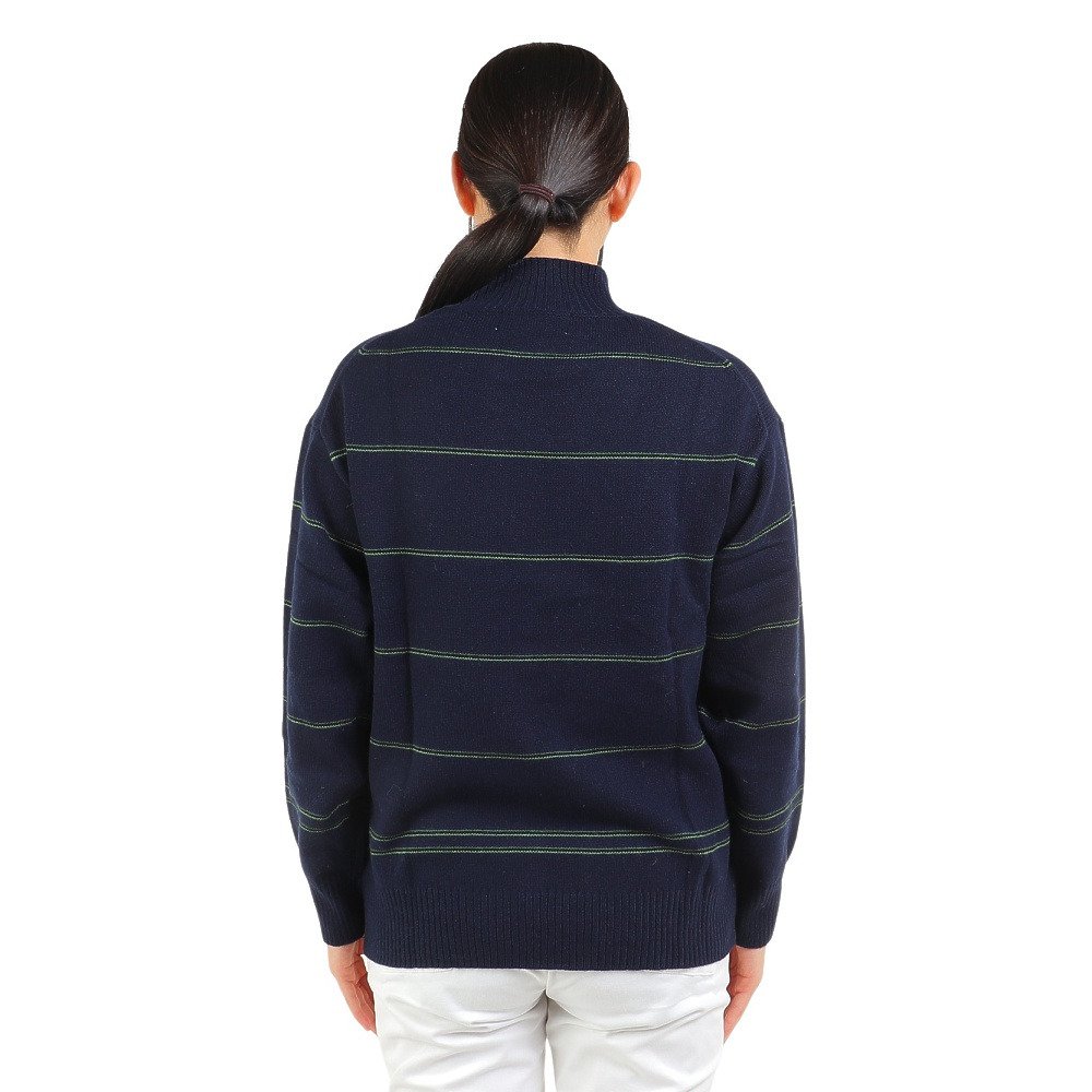 エピキュール（epicure）（レディース）ゴルフウェア 7GG天竺ボーダー 長袖 モックネック 152-19011-098