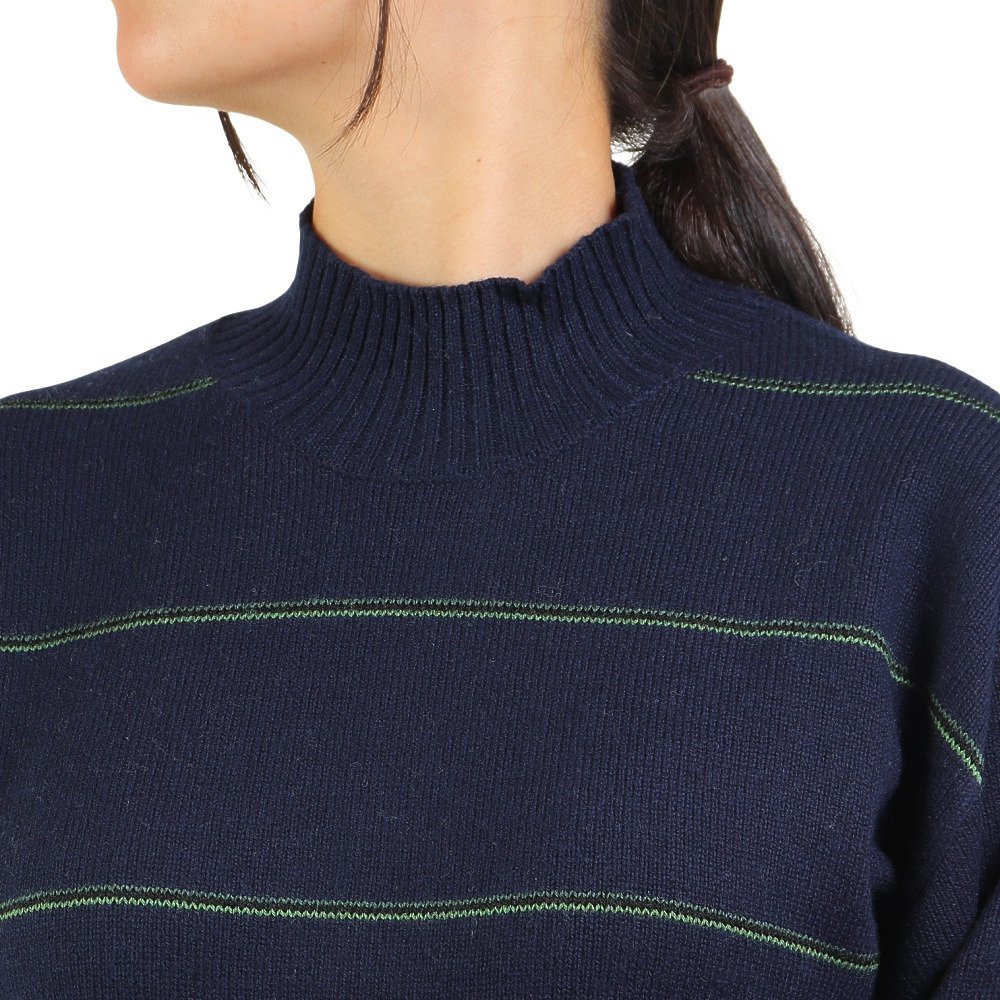 エピキュール（epicure）（レディース）ゴルフウェア 7GG天竺ボーダー 長袖 モックネック 152-19011-098