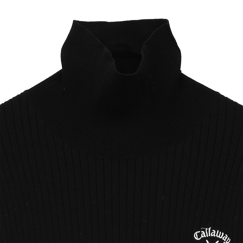 キャロウェイ（CALLAWAY）（レディース）ゴルフウェア 長袖ハイネックプレーンニット C24218202-1010