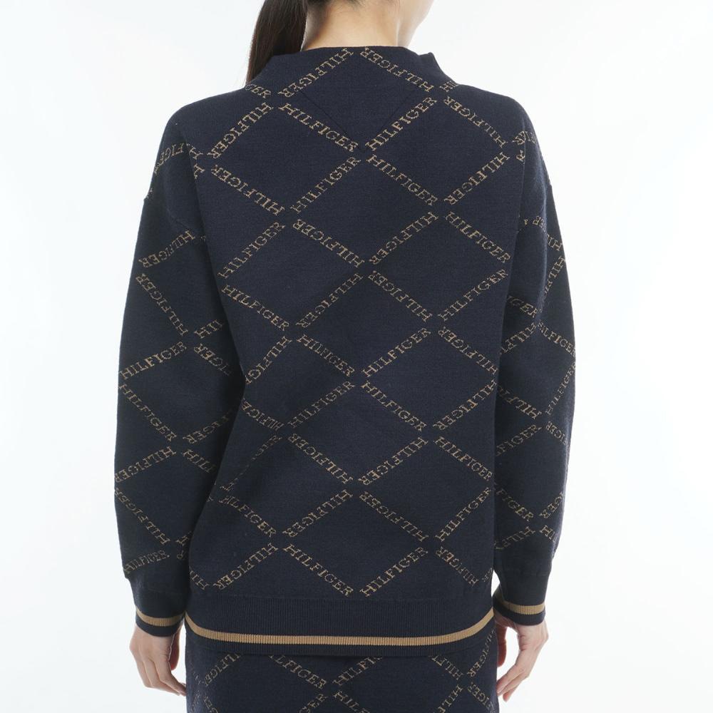 トミー ヒルフィガー ゴルフ（TOMMY HILFIGER GOLF）（レディース）ゴルフウェア 長袖 ジャガードボトルネックセーター THLA485-NVY