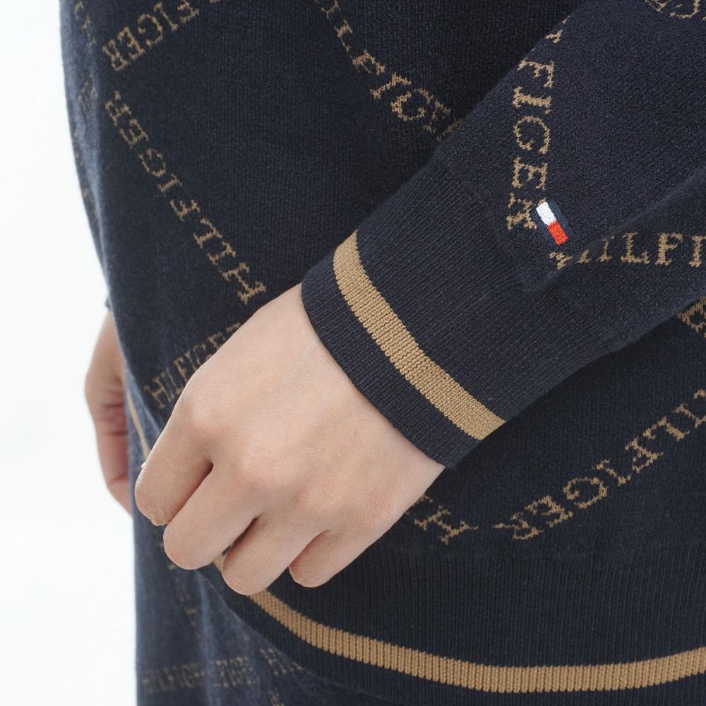 トミー ヒルフィガー ゴルフ（TOMMY HILFIGER GOLF）（レディース）ゴルフウェア 長袖 ジャガードボトルネックセーター THLA485-NVY