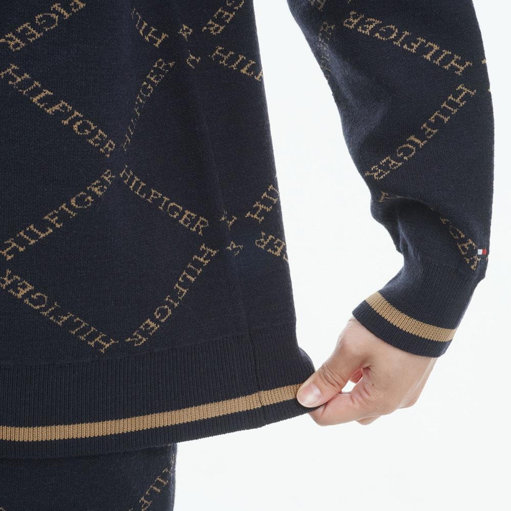 トミー ヒルフィガー ゴルフ（TOMMY HILFIGER GOLF）（レディース）ゴルフウェア 長袖 ジャガードボトルネックセーター THLA485-NVY