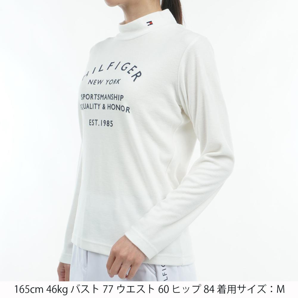 トミー ヒルフィガー ゴルフ（TOMMY HILFIGER GOLF）（レディース）ゴルフウェア 吸湿発熱 アーチロゴ ロングスリーブモックシャツ THLA486-WHT