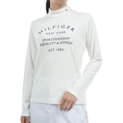 (レディース)ゴルフウェア 吸湿発熱 アーチロゴ ロングスリーブモックシャツ THLA486-WHT