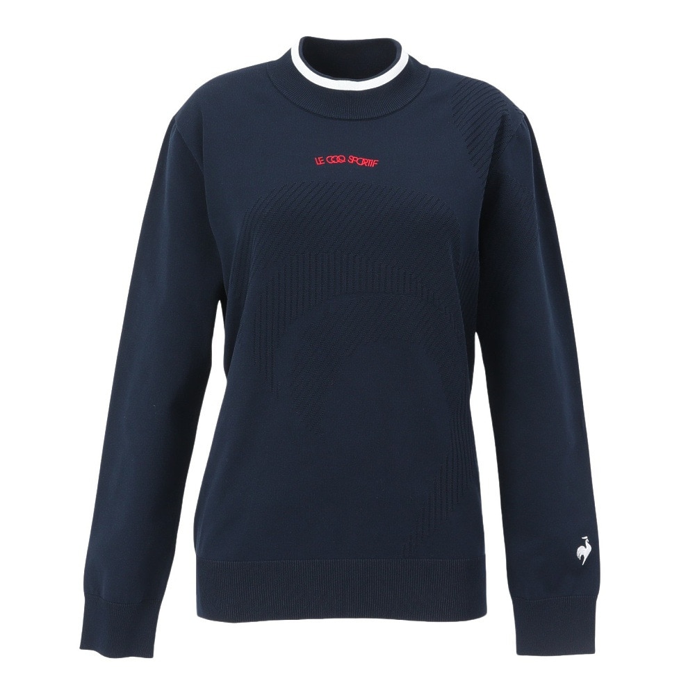 ルコックスポルティフ（lecoqsportif）（レディース）ゴルフウェア 長袖 モックネック セーター LG5SST80L NV00