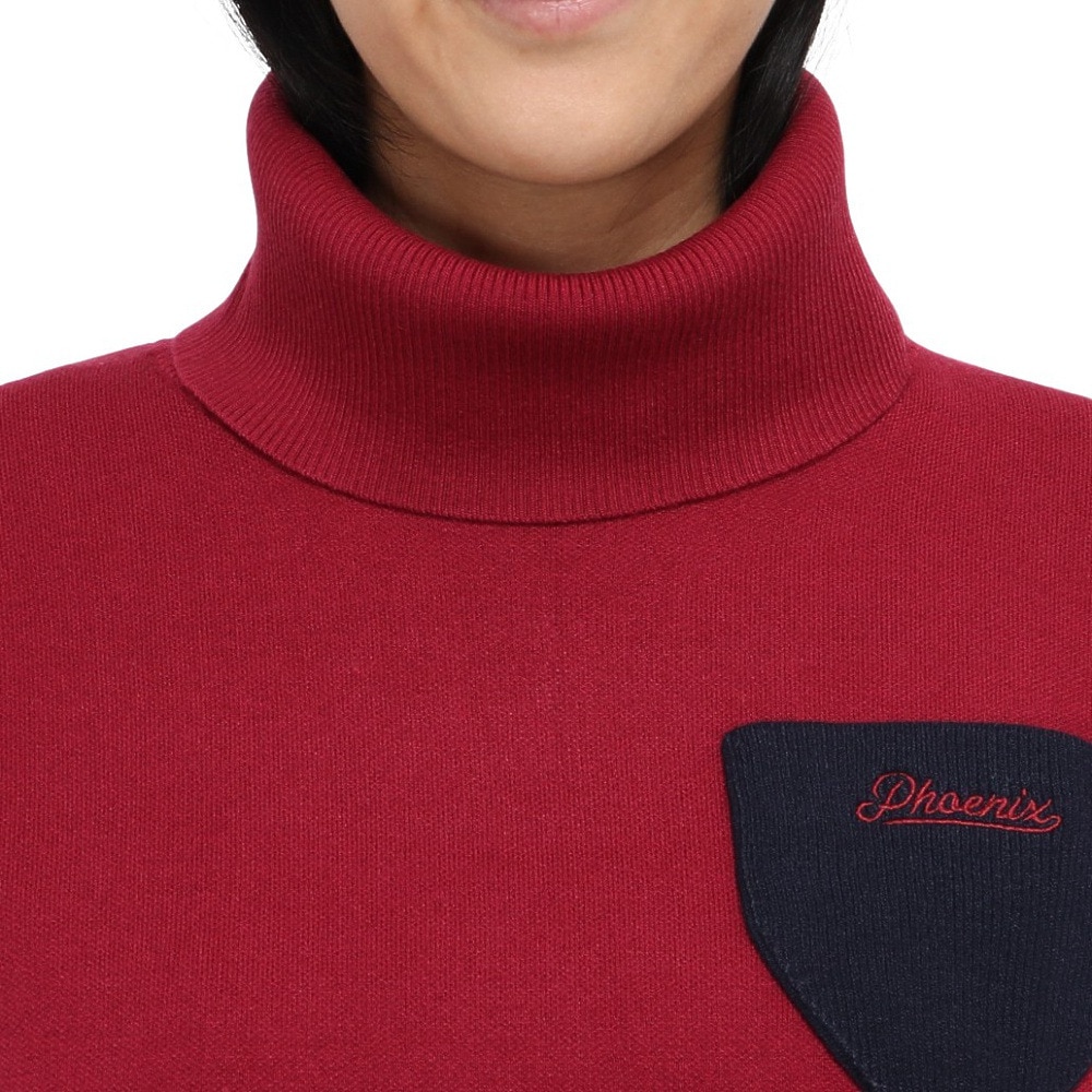 ピン（PING）（レディース）ゴルフウェア 長袖 オフタートル バイカラーニット 622-5275001-100